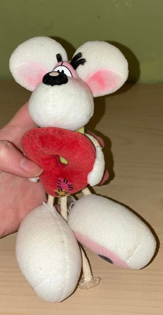 Diddl knuffel hanger met letter D, Ophalen of Verzenden, Diddl, Zo goed als nieuw, Knuffel