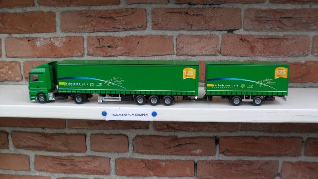 Lion  Toys  Mercedes  Actros  van  Technische  Unie., Hobby en Vrije tijd, Ophalen of Verzenden, Zo goed als nieuw, Bus of Vrachtwagen