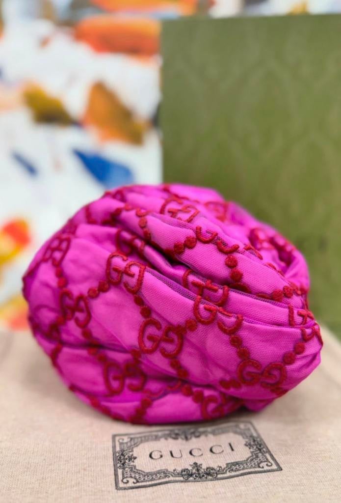 Gucci GG roze tule hoofdband hoedje tot 6 jaar, Verzenden, Gucci EU, Customercare@gucci.com, Zo goed als nieuw