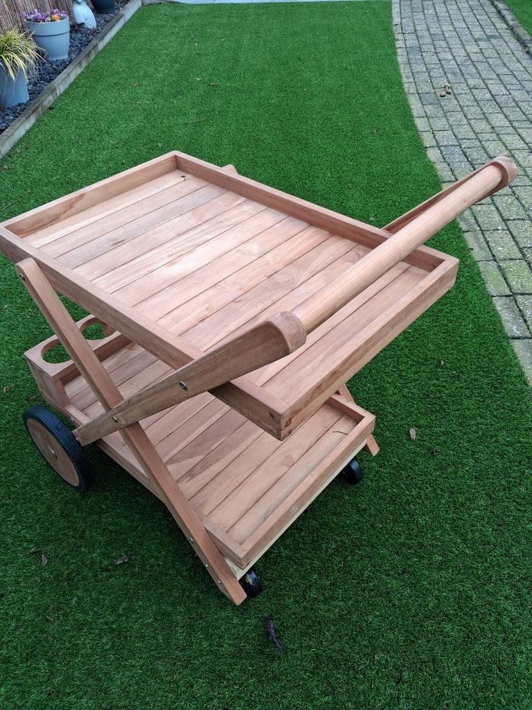 Houten serveerwagen, Tuin en Terras, Ophalen of Verzenden, Zo goed als nieuw, 250 cm of meer, Balken