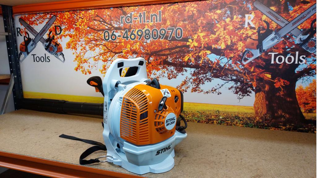 Stihl BR 200 Ruggedragen Bladblazer BR200, Tuin en Terras, Bladblazers, Gebruikt, Ruggedragen, Benzine, Ophalen of Verzenden