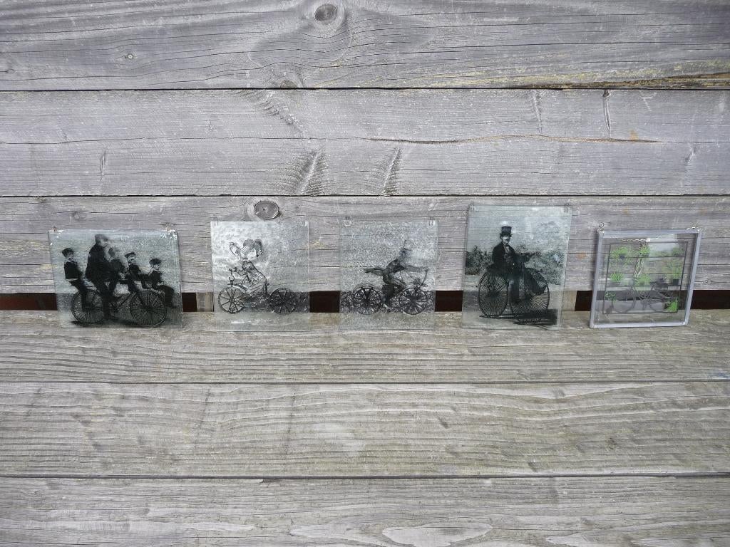 5 Fiets hangers. Van glas en om op te hangen., Ophalen of Verzenden, Gebruikt, Gebruiksvoorwerp