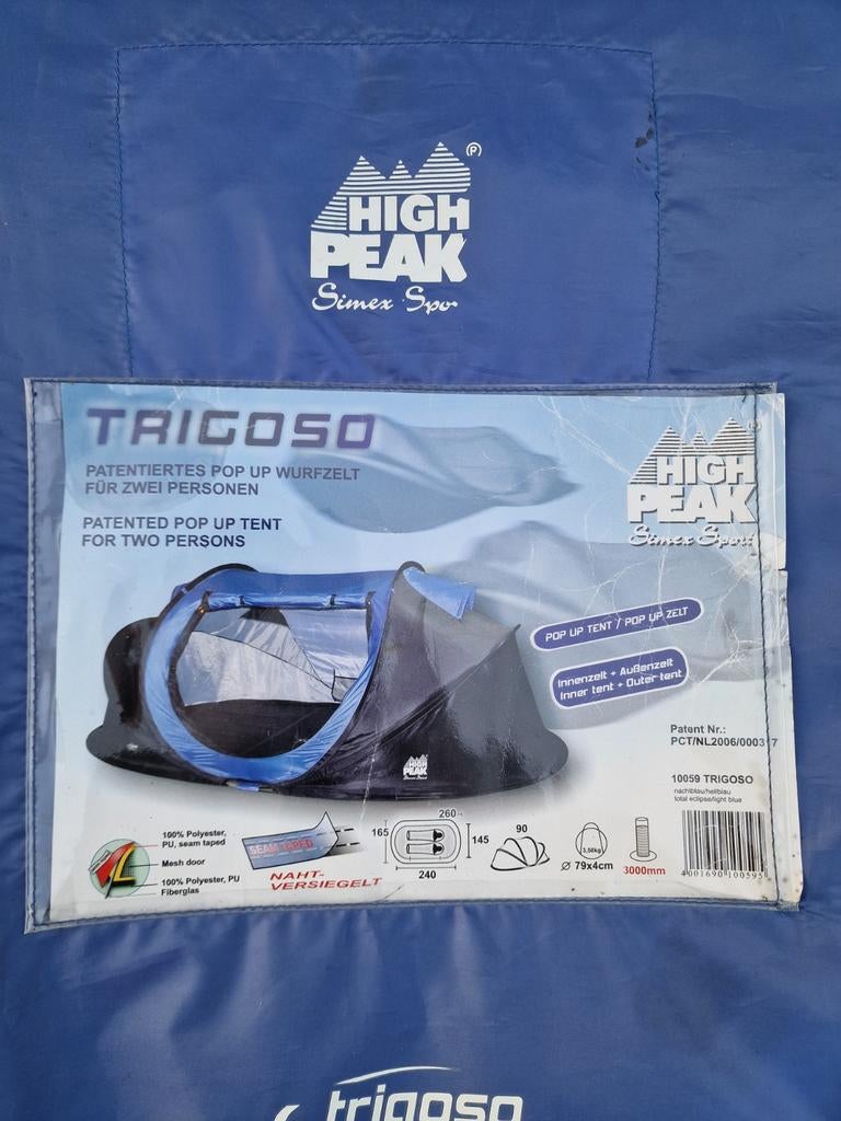 High Peak Tricoso pop-up tent, Ophalen