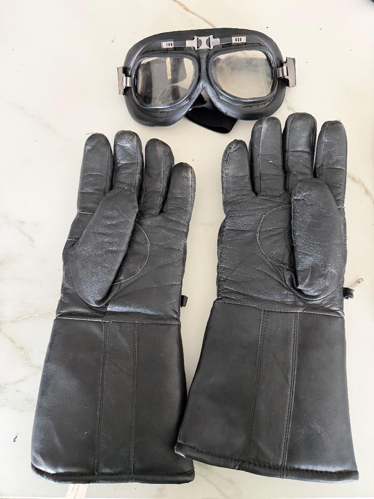 Vintage motorhandschoen met motorbril, Heren, Ophalen of Verzenden, Nieuw zonder kaartje, Swallow