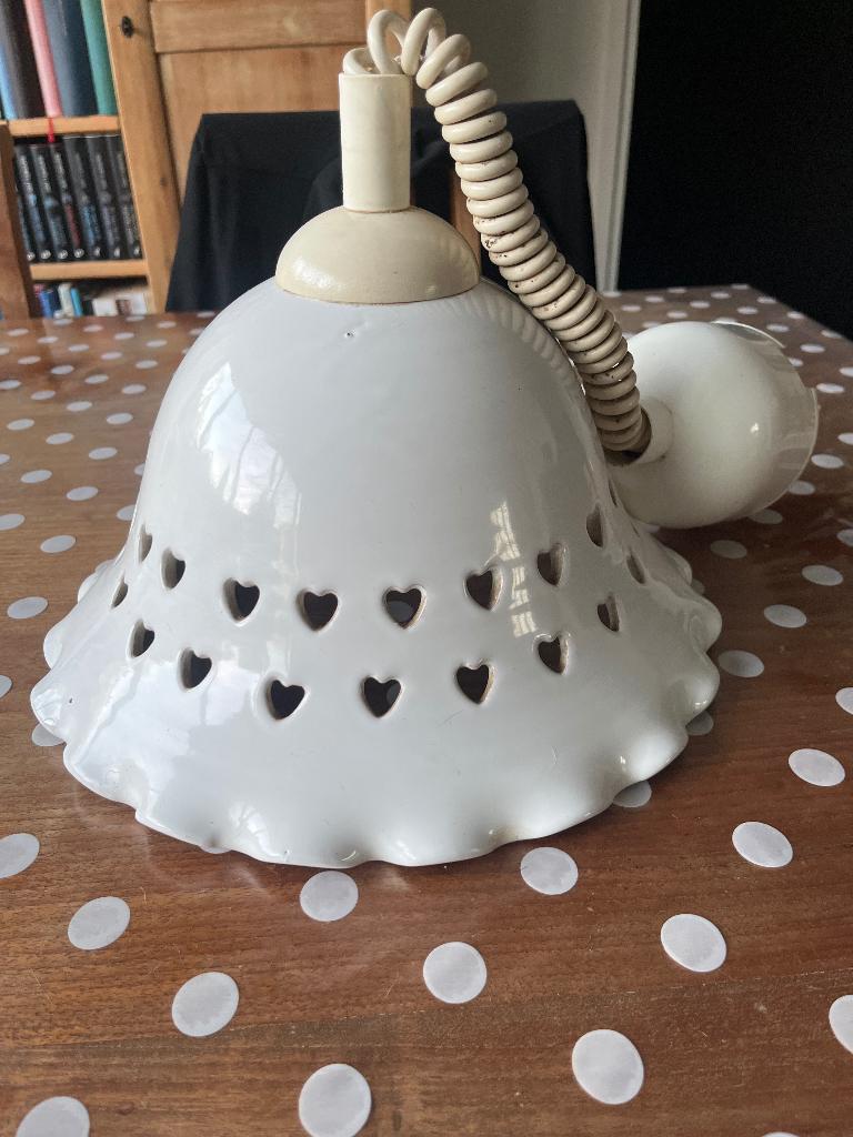 Vintage keramiek hanglamp, Ophalen of Verzenden, Gebruikt, Overige materialen, Minder dan 50 cm