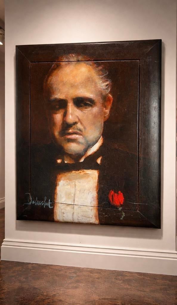 Origineel Peter Donkersloot schilderij The Gothfather, Ophalen of Verzenden