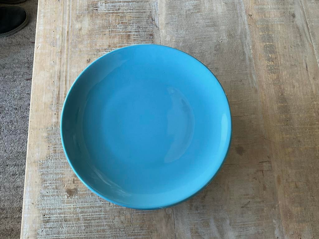 12 Blauwe ontbijtborden van Ikea, Ophalen, Keramiek, Nieuw, Bord(en)