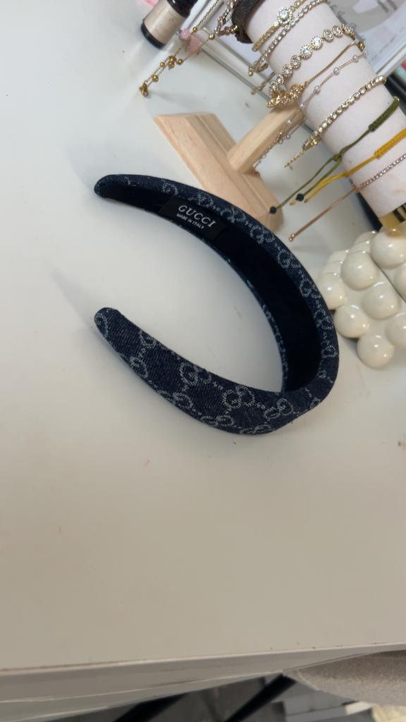 Donkerblauwe Gucci haarband, Verzenden, Gebruikt, Overige typen