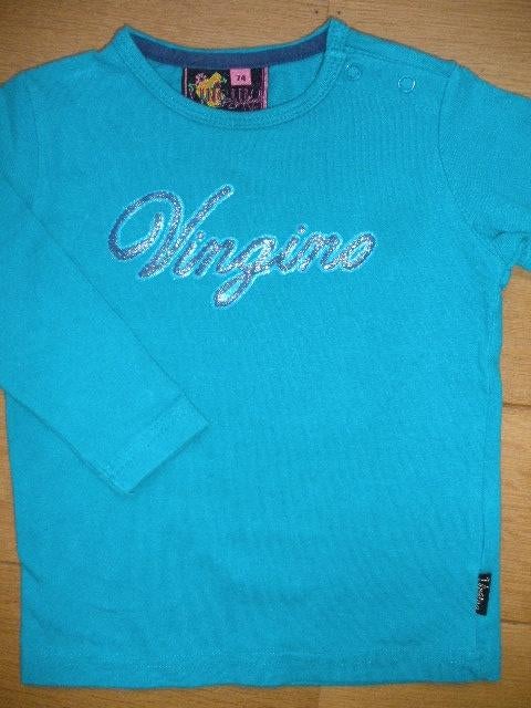 VINGINO t- shirt aqua blauw maat 74 - nieuw -, Nieuw, Ophalen of Verzenden, Vingino, Jongetje