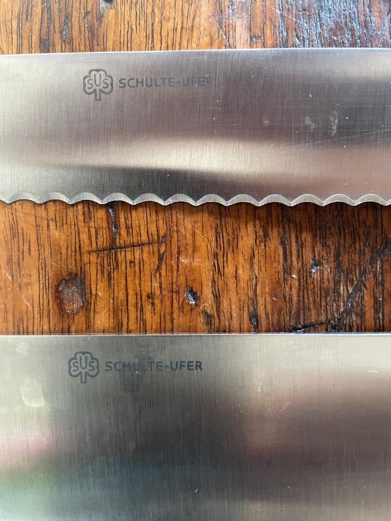 set messen Shulte ufer, Huis en Inrichting, Keuken | Bestek, Ophalen, Zo goed als nieuw, Zilver