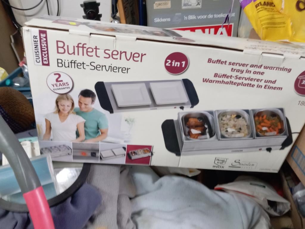 Buffet server en warmhoudplaat, Ophalen of Verzenden, Nieuw