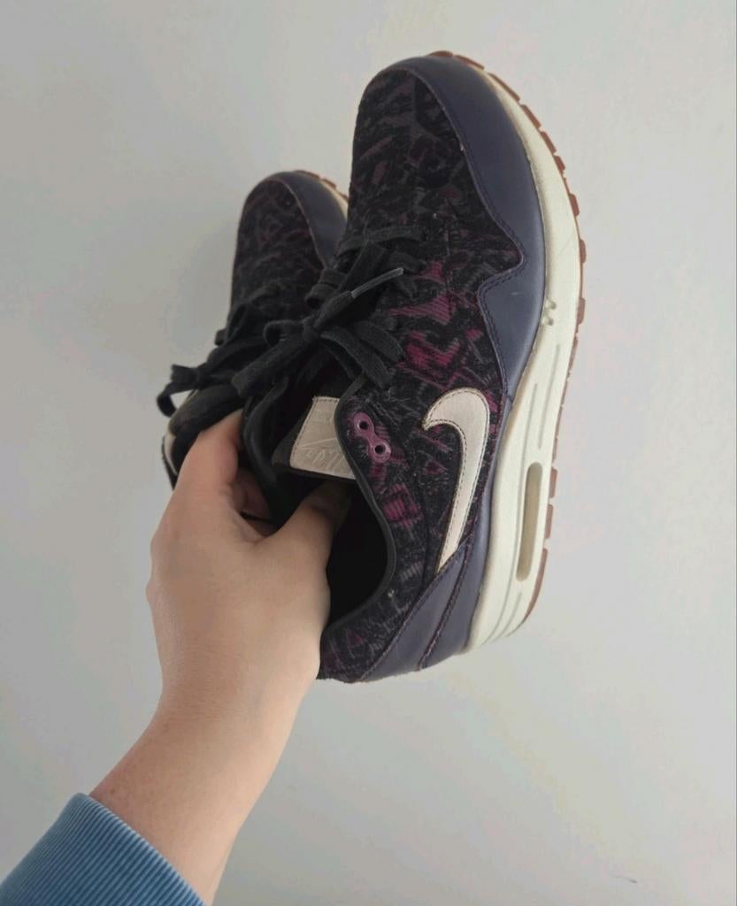 Nike Air Max 1 Premium Purple Dynasty EU38, Ophalen of Verzenden, Gedragen, Wit, Sneakers of Gympen