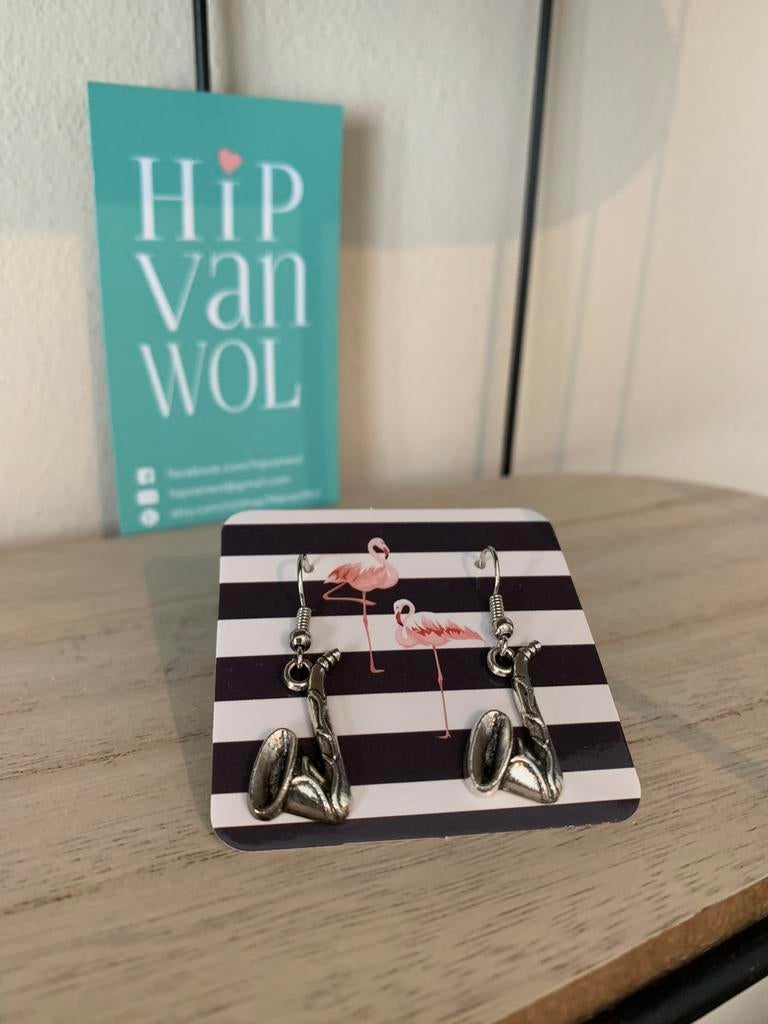 Saxophone oorbellen, Overige materialen, Hangers, Nieuw, Ophalen of Verzenden