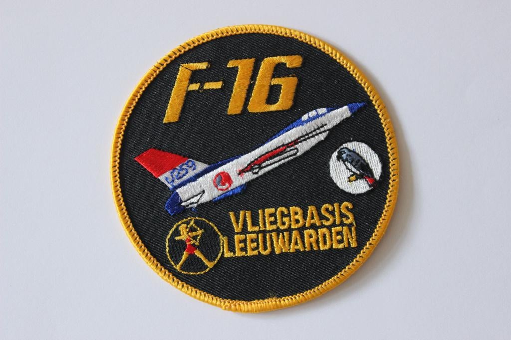 patch vliegbasis  Leeuwarden  f-16, Verzamelen, Verzenden, Zo goed als nieuw, Patch, Badge of Embleem
