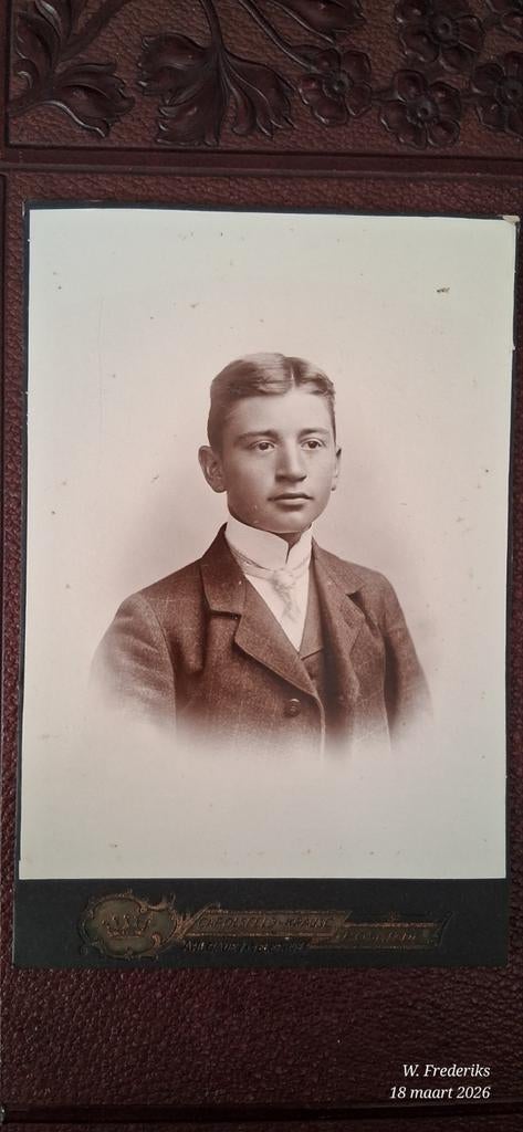 Grote maat CDV portretfoto jongen, Ophalen, Voor 1940, Gebruikt, Foto