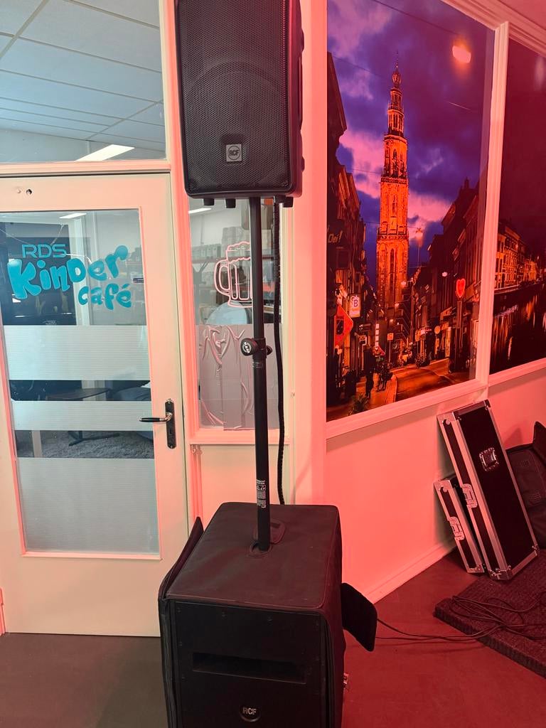 RCF HD 10-A Boxen en Subwoofer Set - Te Koop, Ophalen, Gebruikt, Front, Rear of Stereo speakers, Overige merken