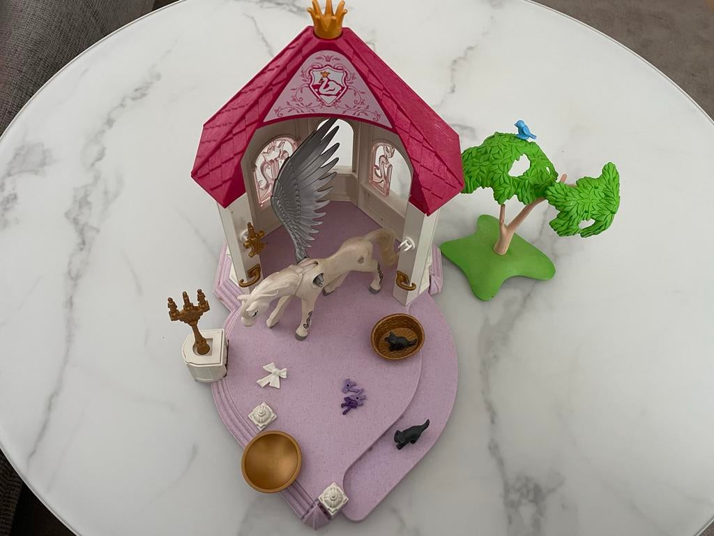 Playmobil prinsessentoren met pegasus 5985, Ophalen of Verzenden, Gebruikt, Meisje