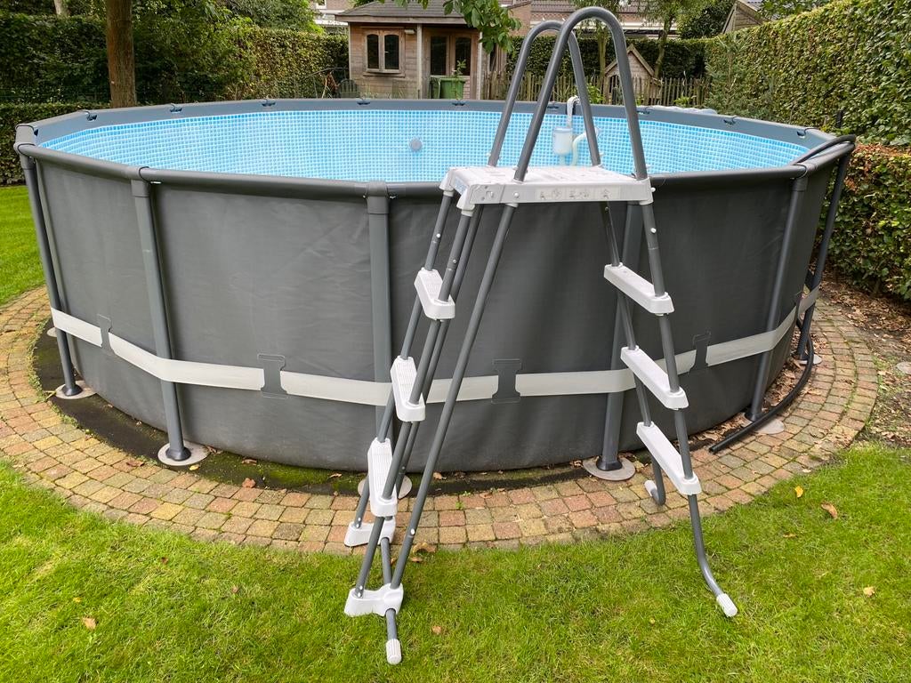Zwembad giga compleet, Rond, 300 cm of meer, Zo goed als nieuw, Opzetzwembad