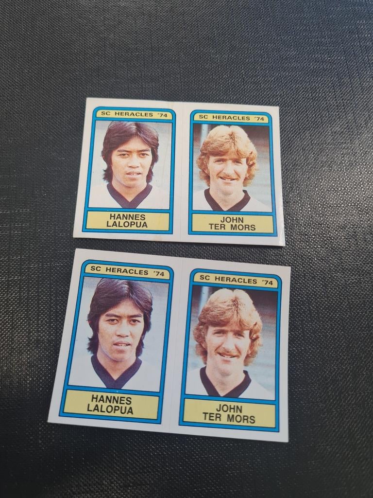 Panini Voetbal 84 stickers Hannes Lalopua en John Ter Mors, Verzamelen, Ophalen of Verzenden