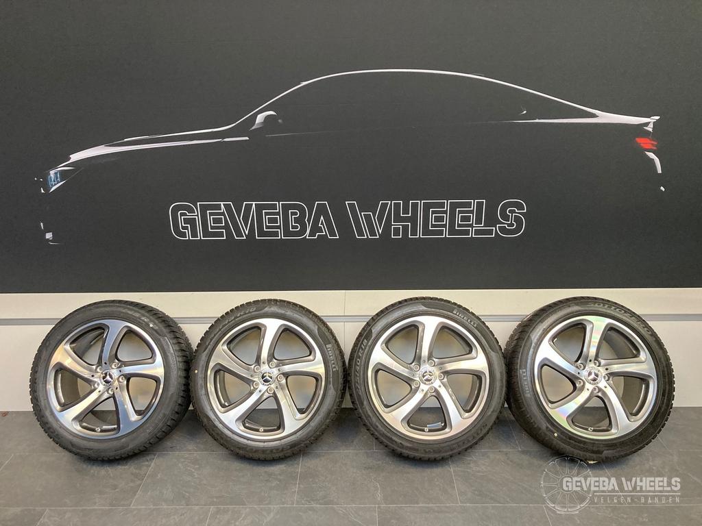 18” originele Mercedes E W213 velgen + winterbanden breedset, 18 inch, -, -, Banden en Velgen