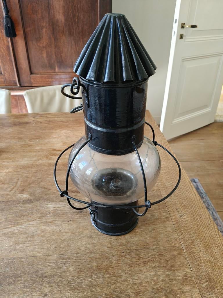 Antieke Zwarte Lantaarn - Decoratieve Verlichting, Ophalen of Verzenden