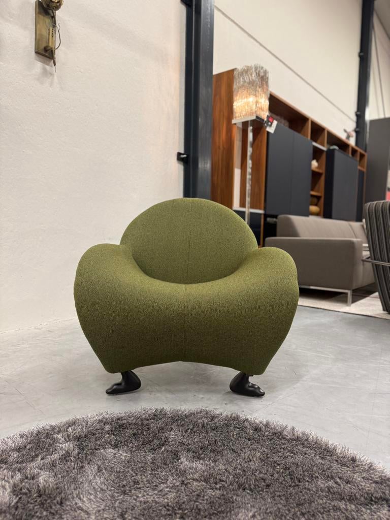 Nieuw Leoux Papageno Fauteuil groen stof Design stoel, Leolux, Nieuw, 75 tot 100 cm, Ophalen of Verzenden