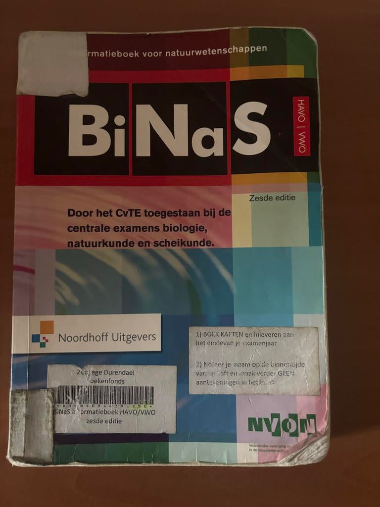BiNaS HAVO/VWO zesde editie, Boeken, Schoolboeken, Ophalen of Verzenden, Gelezen, HAVO, Overige vakken