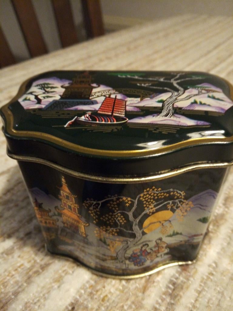 Leuk Vintage Thee Blikje Jaren '70 NIEUW !!!, Ophalen of Verzenden, Nieuw, Thee