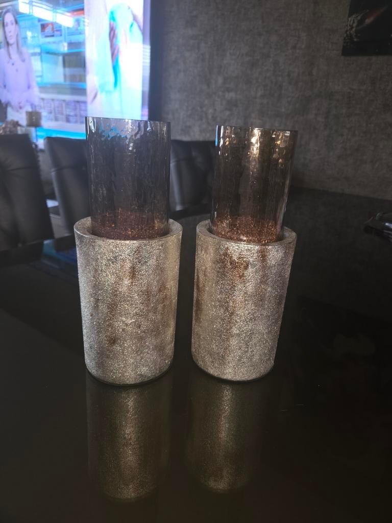 Eric Kuster stijl gouden windlichten, Ophalen, Overige materialen, Overige kleuren, Zo goed als nieuw