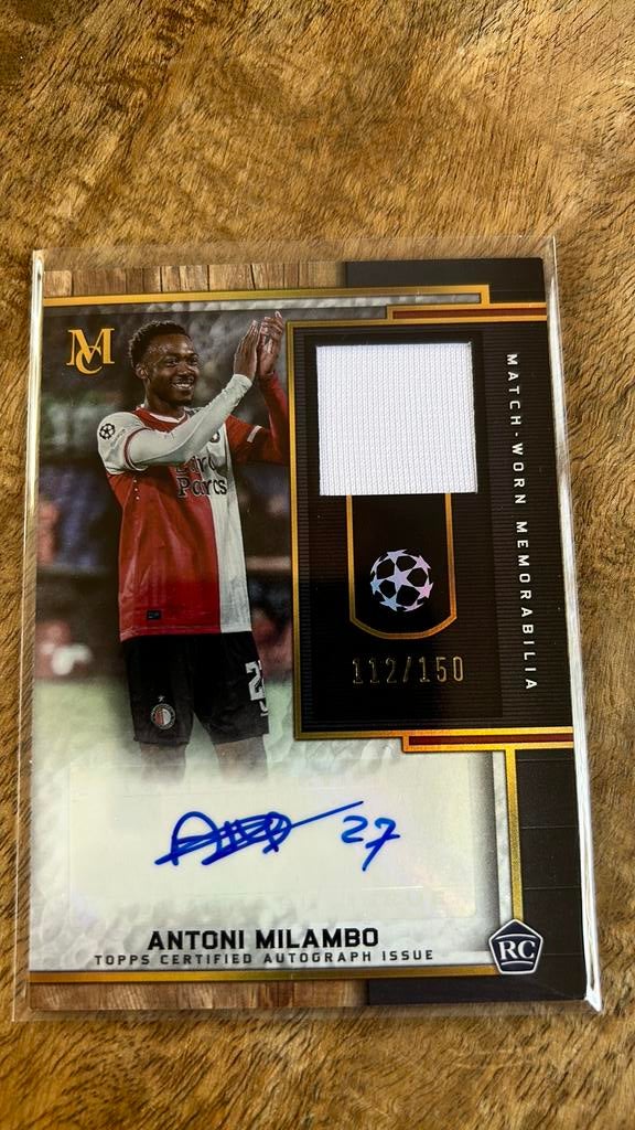 Milambo feyenoord autograph en patch /150, Ophalen of Verzenden, Zo goed als nieuw, Feyenoord