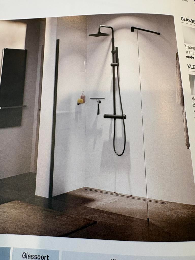 Novellini Giada H inloopdouche GIADAH100-1B, Ophalen, Nieuw, Glas, Douche