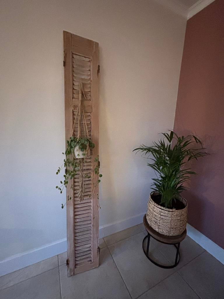 Decoratief houten luik (louvredeur), Ophalen of Verzenden, Gebruikt