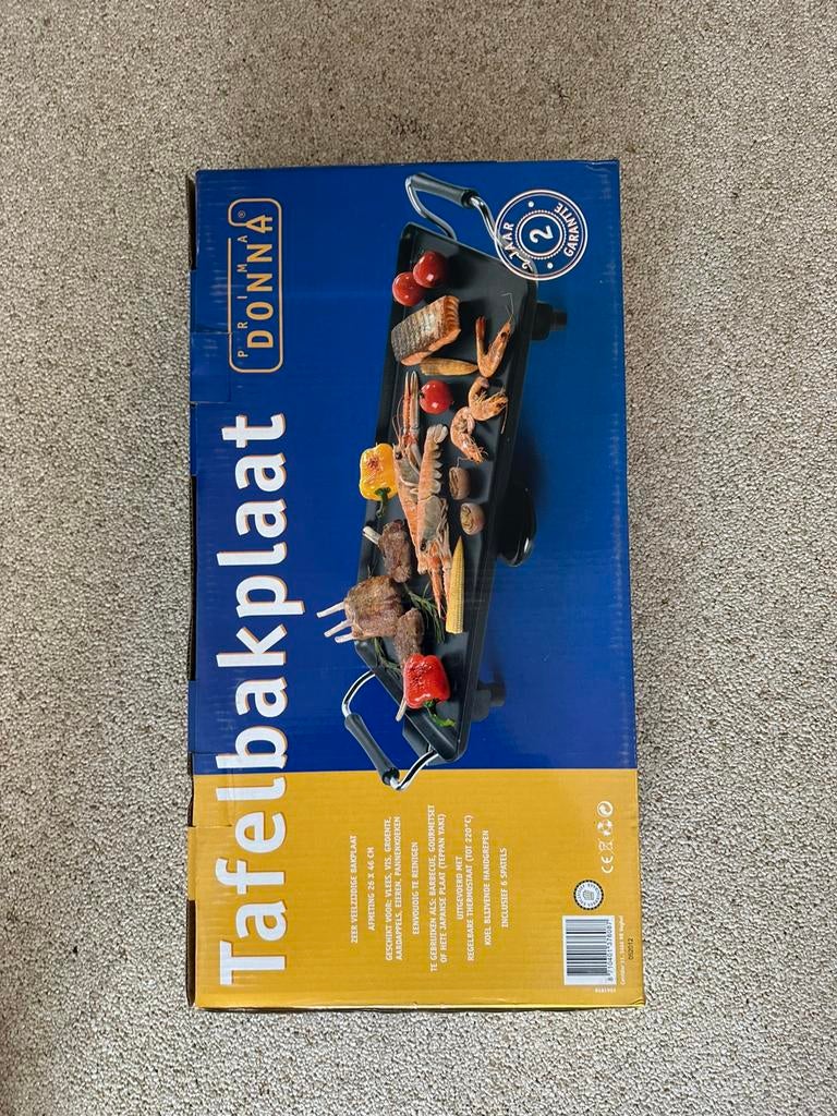 Prima Donna tafelbakplaat!, Witgoed en Apparatuur, Gourmetstellen, Nieuw, 4 t/m 7 personen, Ophalen