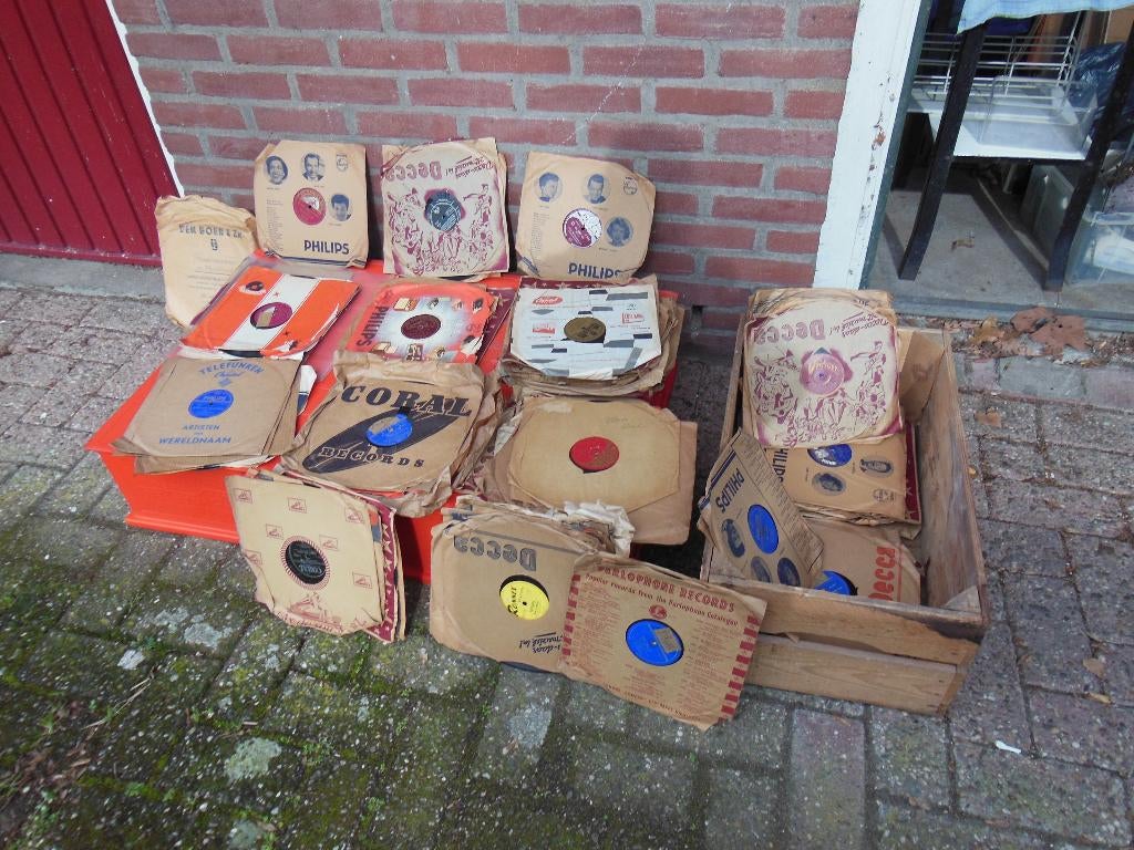 VINTAGE  90 x  78 Toeren platen -  veel  oude volkszangers, Gebruikt, Overige formaten, Overige typen, Ophalen of Verzenden