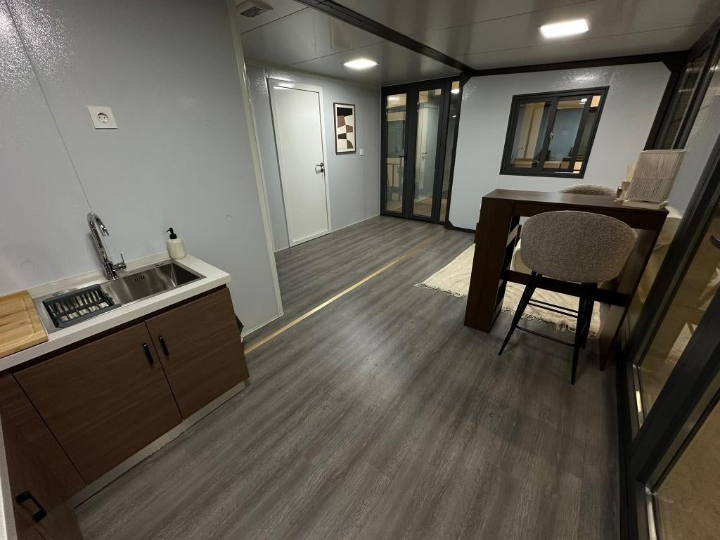 Tiny House Woonunit, Chalet, Kantoor, Tuinhuis, Studio, Tuin en Terras, Nieuw, Ophalen of Verzenden, 400 cm of meer, Metaal