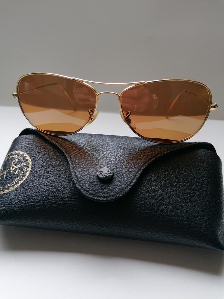 Ray Ban bril op sterkte pilot model RB 3362 vintage, Ophalen, Zonnebril op sterkte, Bruin, Zo goed als nieuw
