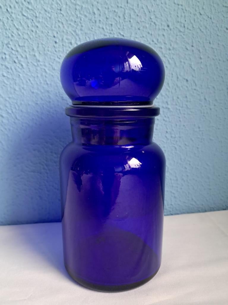 Mooie vintage kobaltblauwe glazen apothekerspot., Ophalen of Verzenden