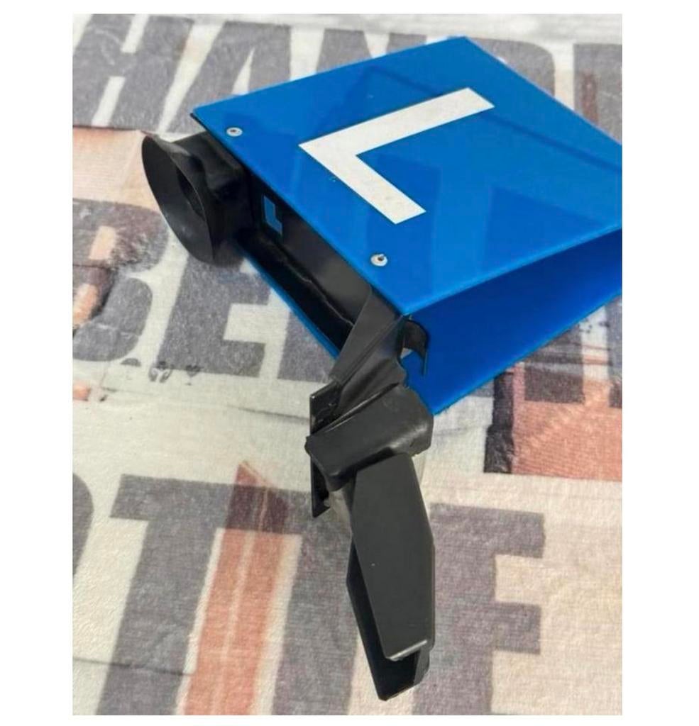 Lesauto Dakbord blauw L-bord Leswagen les-auto dak klem, Ophalen of Verzenden, Zo goed als nieuw, H, H