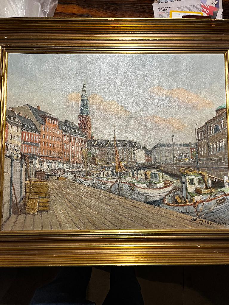 Schilderij haven Kopenhagen, Ophalen