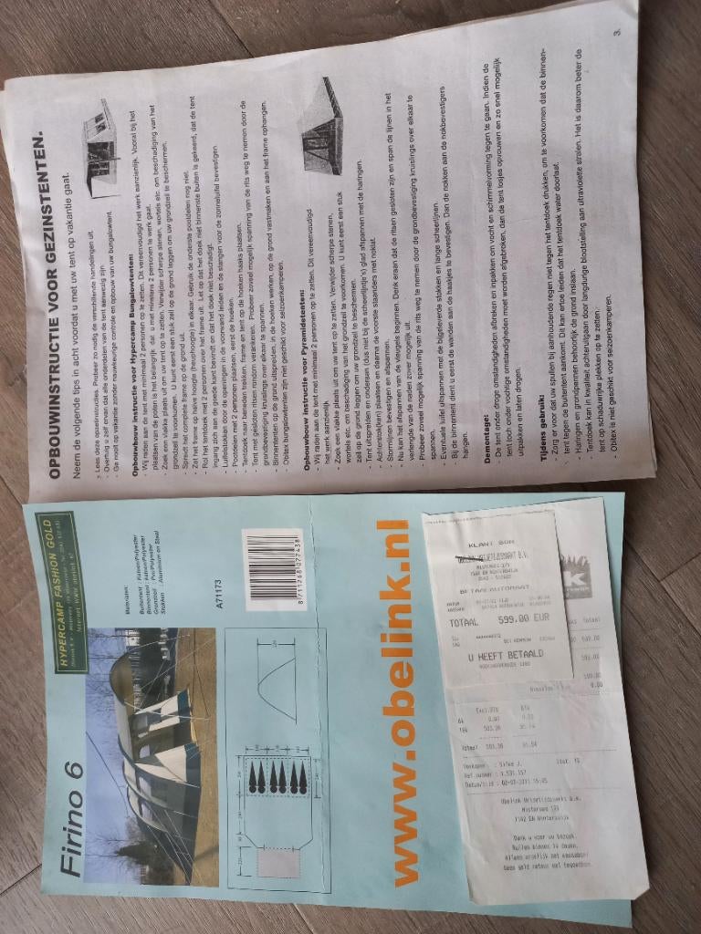 Tent 6-persoons. Firino 6, Ophalen, Zo goed als nieuw, Tot en met 6