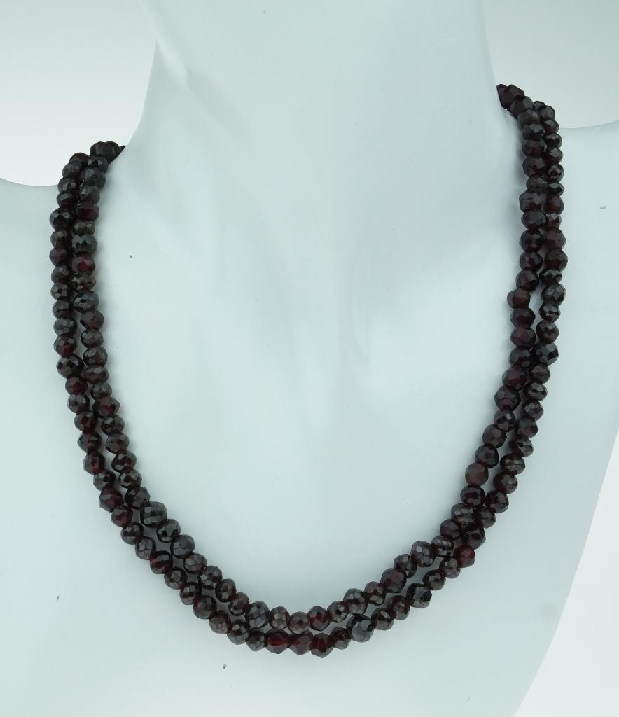 Granaat antieke ketting fraai 14k slot goud dames vintage, Sieraden, Tassen en Uiterlijk, Antieke sieraden, Verzenden, Goud, Ketting