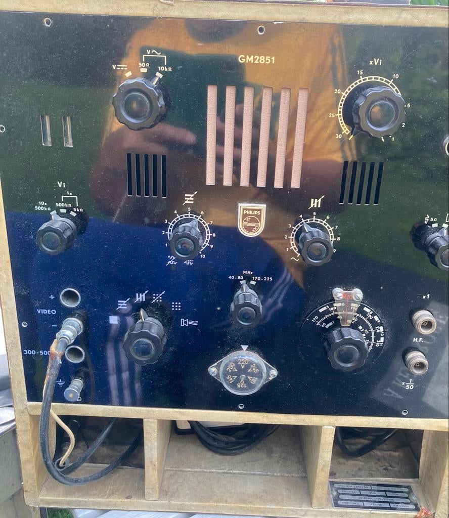 Vintage Philips TV Beeldgenerator GM2851 met Koffer, Ophalen of Verzenden