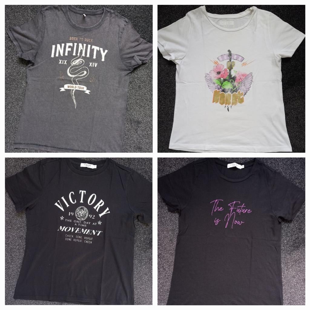 10 T-shirts maat s en m, Ophalen of Verzenden, Zo goed als nieuw, Maat 38/40 (M), Korte mouw