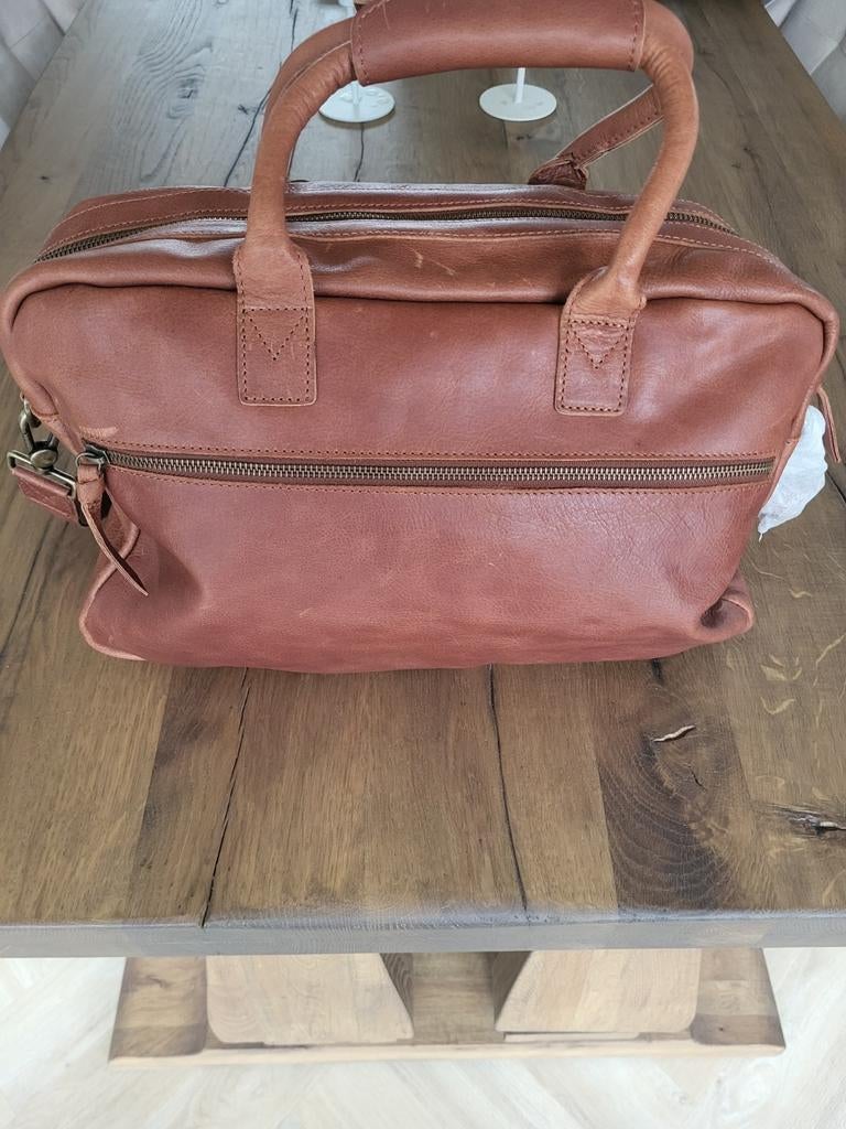 Full leather grain tas, Ophalen of Verzenden, Nieuw, Aktetas