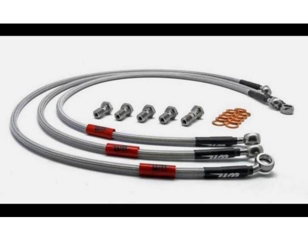 Suzuki GS750 DB 1977 Wezmoto gevlochten remslangen rem slang, Ophalen of Verzenden, H, H, H