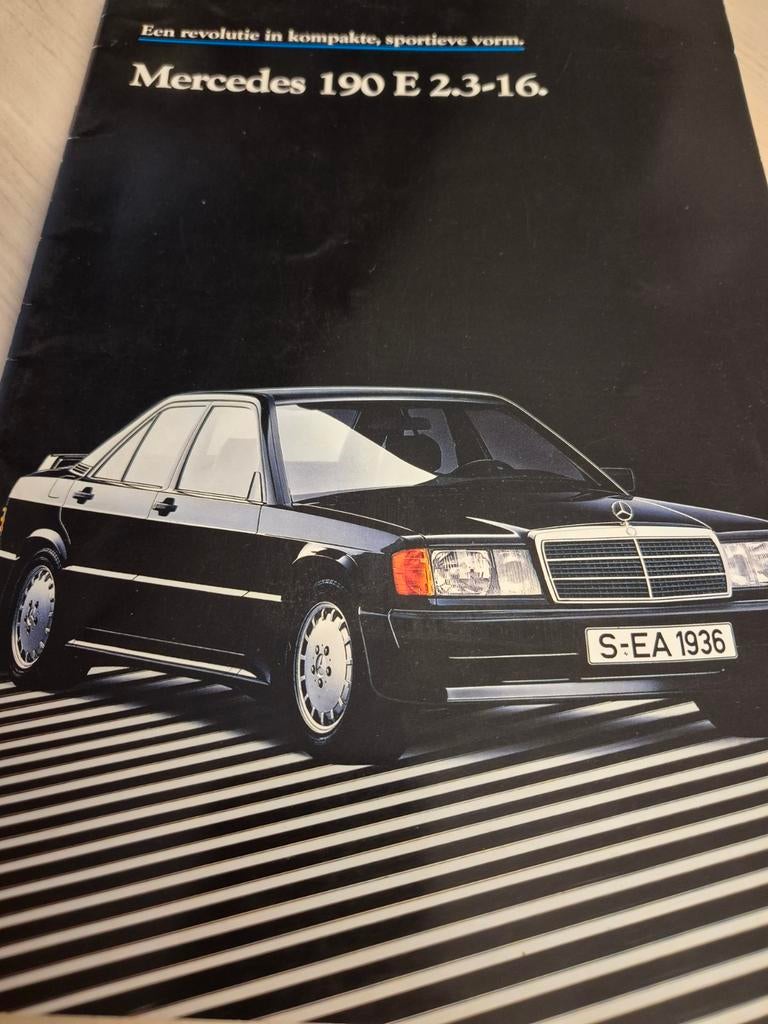 1984 Nederlands dikke Mercedes 190E 2,3 16v folder izgst, Ophalen of Verzenden, Zo goed als nieuw, Mercedes