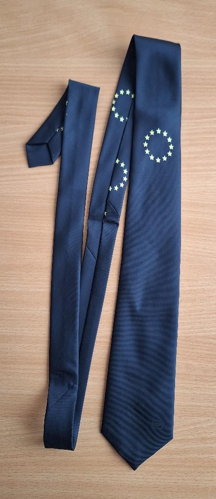 Stropdas van De Rabobank, Europa 92, Donkerblauw NIEUW, Ophalen of Verzenden, Nieuw, Blauw, Effen