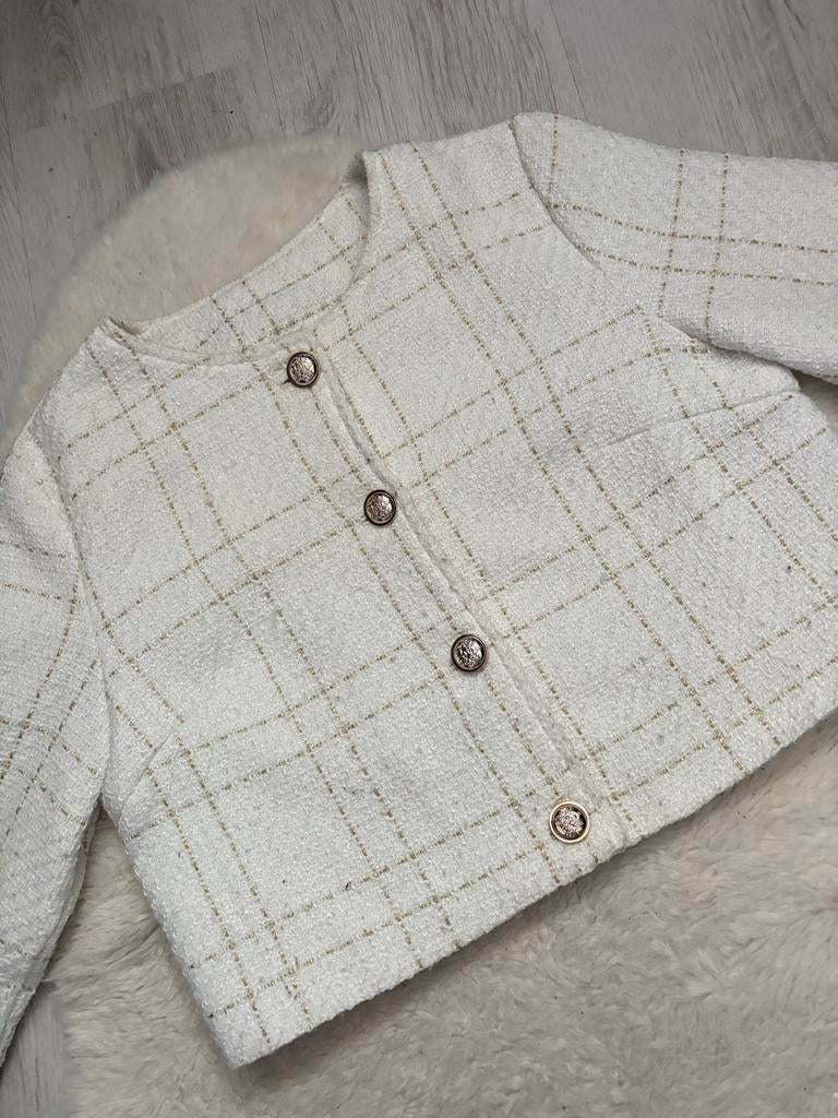 Classy witruit en jasje, Kleding | Dames, Ophalen of Verzenden, Zo goed als nieuw, Maat 38/40 (M), Wit