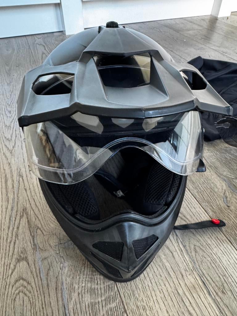 Klim Krios Adventure Helm M met Sena SF2 Intercom, Motoren, Overige merken, M, Ophalen of Verzenden, Tweedehands