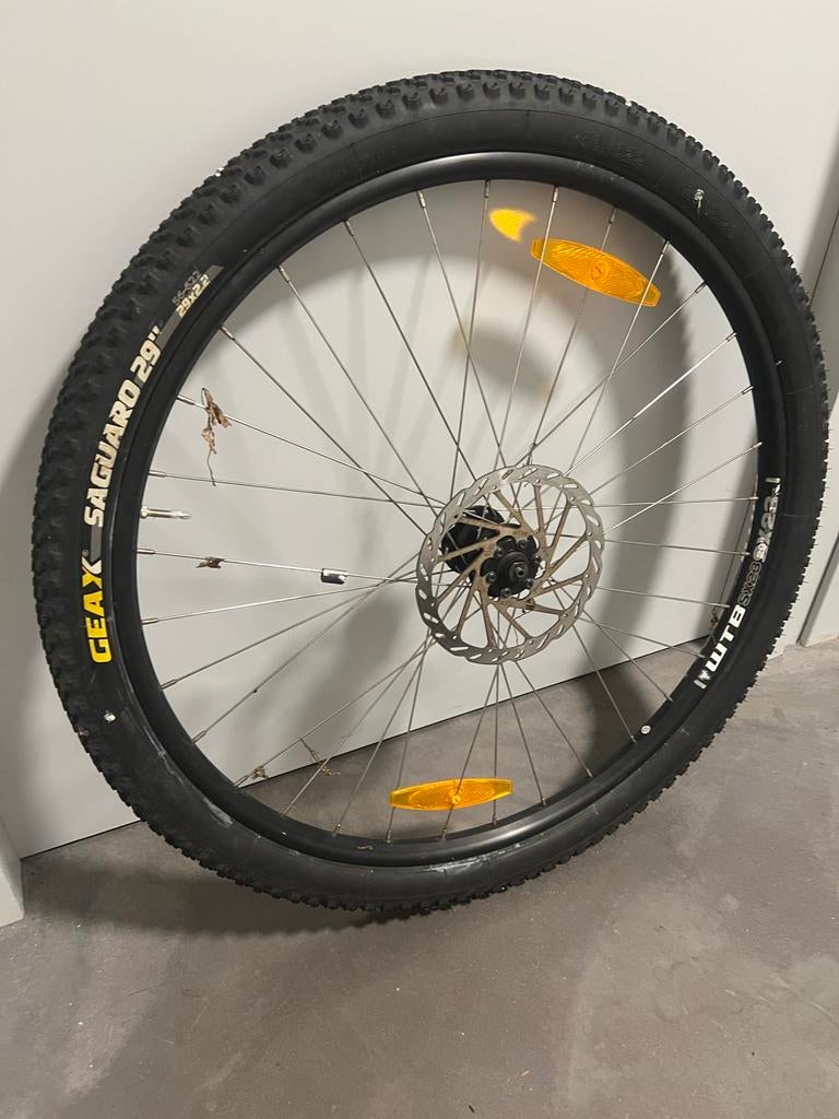 29 inch MTB Wiel met Geax Saguaro Band en Avid Remschijf, Fietsen en Brommers, Fietsonderdelen, Gebruikt, Aluminium, Mountainbike